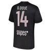 Fotballtrøye Paris Saint-Germain D. Doue 14 Fjerdedrakt Jordan 2025-26 Kortermet